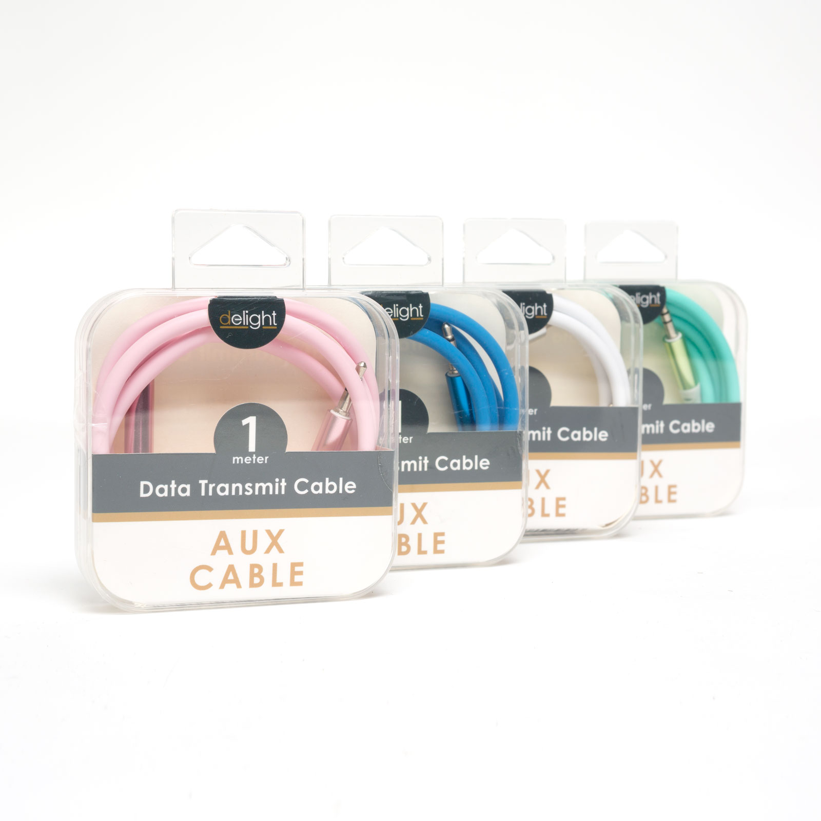 Cablu AUXILIAR Jack 3.5 mm metal tata-tata 1m textil Delight