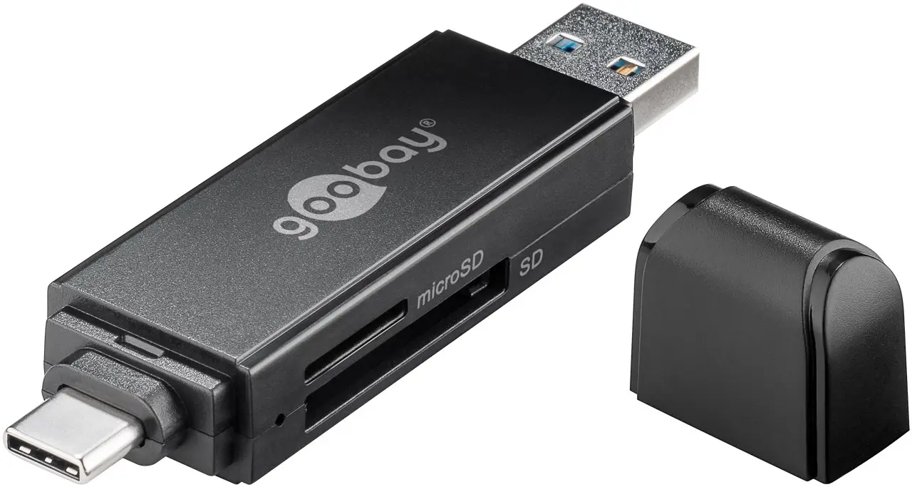Cititor card reader USB 3.0 si USB TYPE C pentru SDXC SDHC MicroSD si SD Goobay 58261