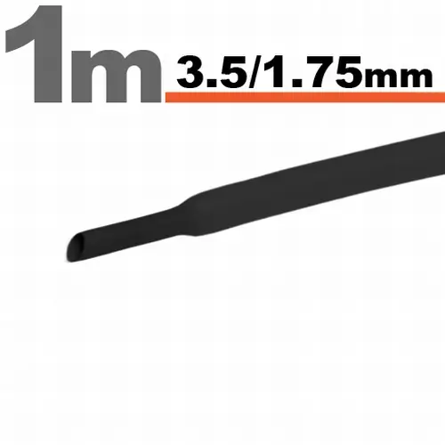 Tub termocontractant negru 3.5 /1.75 mm 1m lungime